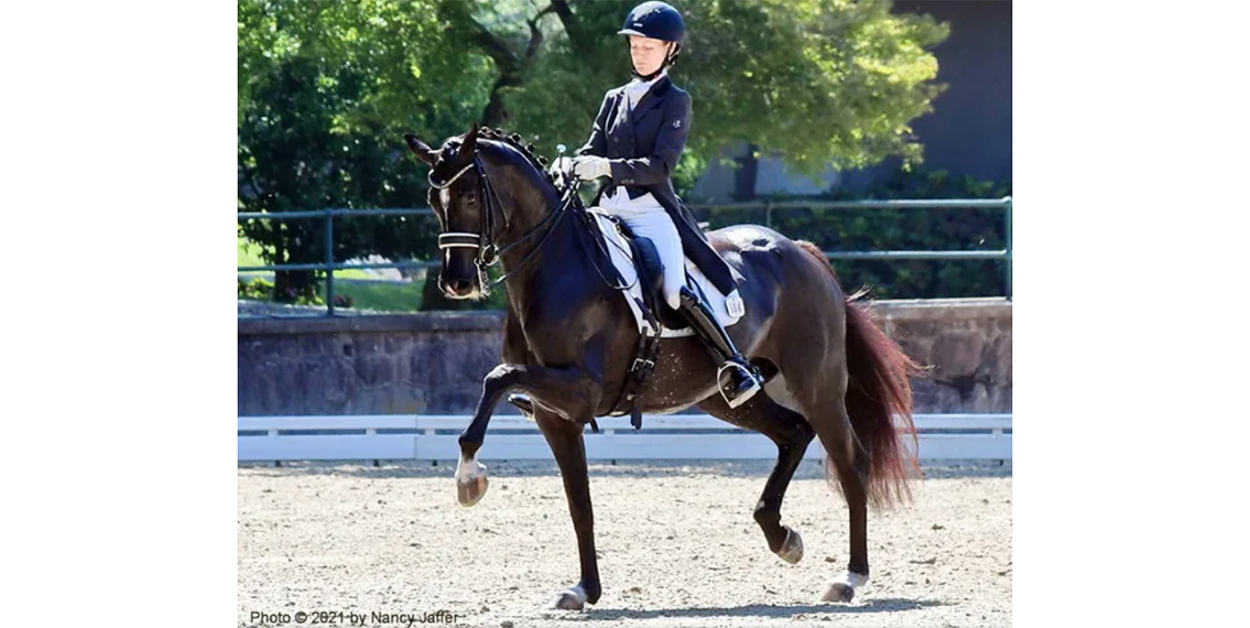 Photo:  Alice Tarjan and Serenade MF, 2021 (Photo Credit:  Nancy Jaffer, 2021)