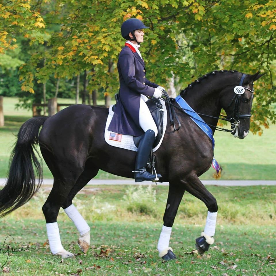 Cover - Angela credits the Markel Young Horse Program with helping develop horses such as Allure S. Photo: Kristen Posner