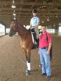 Scott Hassler with Kalie Beckers and Bienvenu ZSH. (Photo: USEF Archives)