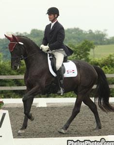 Photo:  Jules Nyssen and Allegro win the reserve championship at the Markel/USEF Dressage Eastern Selection Trial for 6-year-olds. (Photo Credit:  PhelpsPhotos.com)