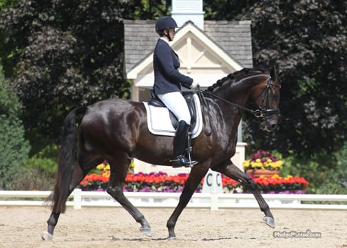 Photo:  Lientje Schueler and Regalo (Rosario-Dandiell by Nandino) Win the Markel/USEF National Young Horse Dressage Championship for Five-Year-Olds
