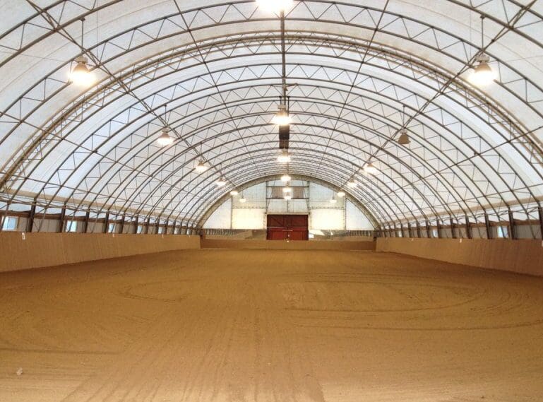 Photo:  Oak Hill Dressage Indoor arena ready and waiting to host the Markel/USEF 2013 Young Horse Dressage Training Sessions scheduled for 27 - 28 April 2013