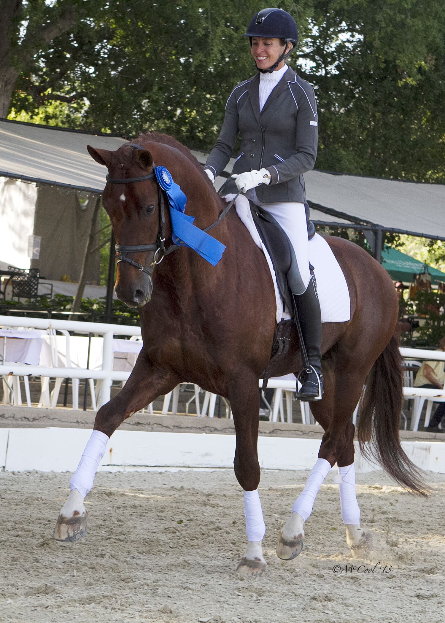 Photo:  Charlotte Jorst rode "Vitalis" to big scores and a big win in the six-year-old division of the Markel/USEF Young Horse Dressage Western Selection Trial (Photo: McCool Photography)