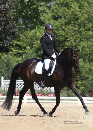 Cover - George Williams and Horizon, Betsy Juliano's talented young horse who competed successfully this summer at the Markel/USEF National Young Horse Championships.  2013.