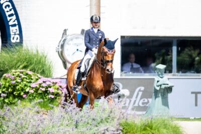 Lina Uzunhasan (Sint-Oedenrode, Netherlands) and Furst Fabelhaft UZN, a 2014 Rhineland gelding owned by UZN Holding - Grand Prix, Rotterdam 2023