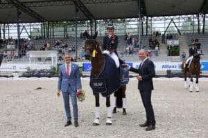Charlotte Dujardin brought the eight-year-old KWPN mare Times Kismet by Ampere to Aachen, in addition to her World Championship horse Imhotep.