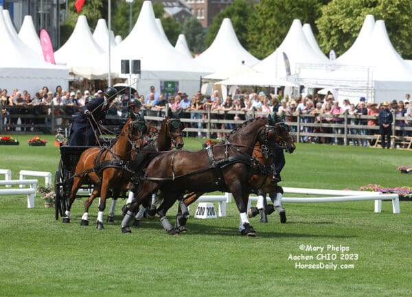 Bram Chardon speeding through the speed box at Aachen 2023