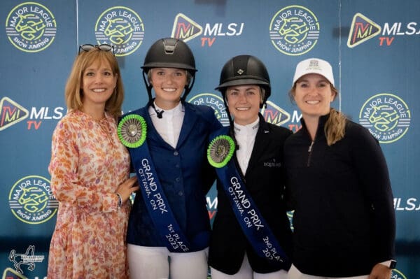 From left to right: Marjolaine Hudon, RBC Regional President, Ontario North & East; Lillie Keenan; Chloe Reid; and Karen Sparks, Executive Director of Wesley Clover Parks.Photo by Ben Radvanyi Photography