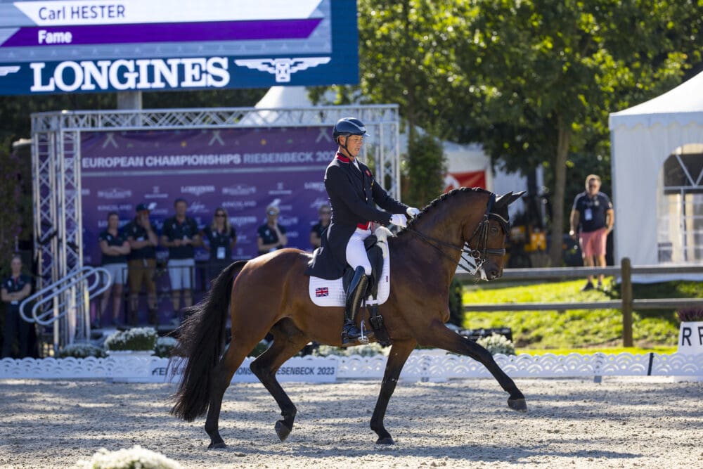 Carl Hester (GBR) and Fame (Photo: ©FEI/Leanjo de Koster)