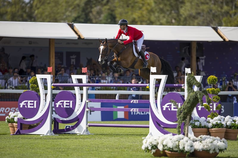 Steve Guerdat (SUI) and Dynamix de Belheme (Photo: ©FEI/Leanjo de Koster)