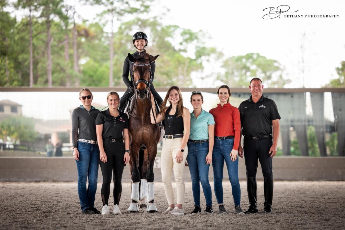Cover - 2024 Young Rider Dream Program group with Scott and Sara Hassler (﻿Photo by Bethany P Photography)
