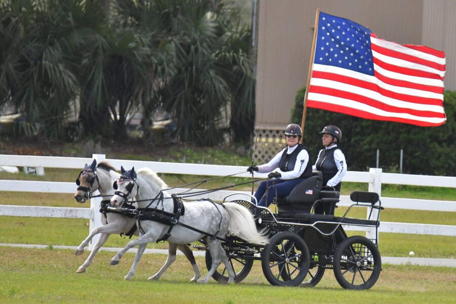 Mary Phelps and her ponies at the Florida Horse Park Polo