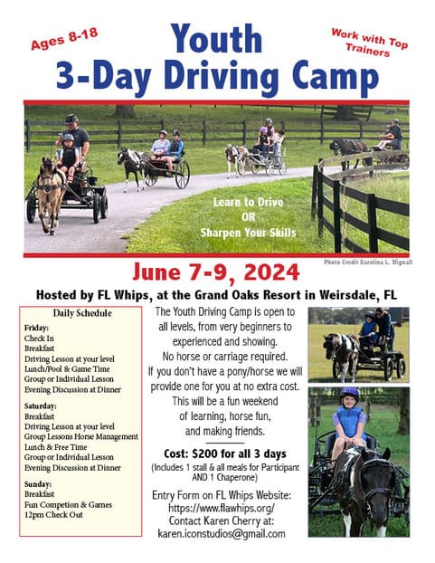 Florida Youth Driving Camp trail ride - flyer