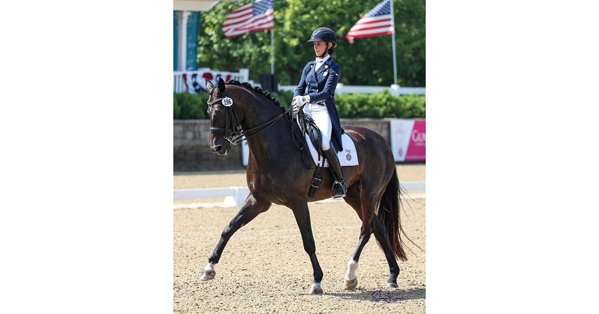 Hannah Irons is the recipient of the $15,000 Dressage4Kids Christian Kennedy Young Adult