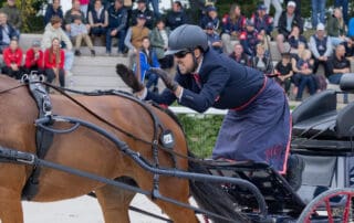 Mario Gandolfo (SUI) winner of the Individual title at the FEI Driving World Championship 2024 - Singles - Haras Du Pin (©FEI/M Guillamot)