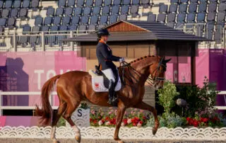 Sanne Voets (NED) and Demantur at the Tokyo 2020 Paralympic Games. © FEI/Liz Gregg