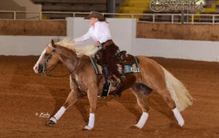 Cover - Ranch Los Palominos Level 4 Non Pro Champion - Mandy McCutcheon and Golden Nite Survivor. Credit Becky @ Editiorial