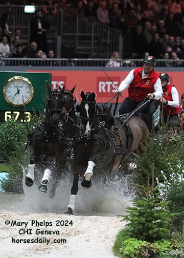Georg von Stein's (GER) gamble with speed, smoke the course, but missed the mark.