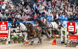 Koos de Ronde (NED) third place at the FEI Driving World Cup™ 2024/25 - Leipzig (GER) Copyright ©FEI/Leanjo de Koster