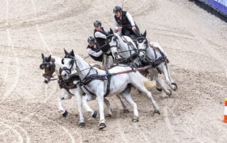 IJsbrand Chardon (NED) second place at the FEI Driving World Cup™ 2024/25 - Leipzig (GER) Copyright ©FEI/Leanjo de Koster