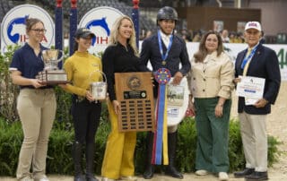 Alex Alston, SCAD Head Coach Ashley Henry at the USHJA Hunter Seat High-Point Rider 2025. Photo by EQ Media. 1000 x 800