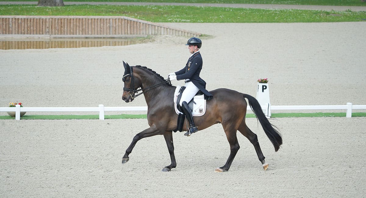 GER) riding Bluetooth OLD - part of Team Germany - winners of the FEI Dressage Nations Cup™ 2025 - Compiegne (FRA). © FEI/Evan Oudin