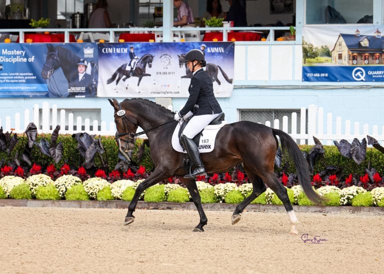 Bridget Hay and her 4-year-old Oldenburg mare Vanessa. (Photo: Susan J. Stickle Photography)