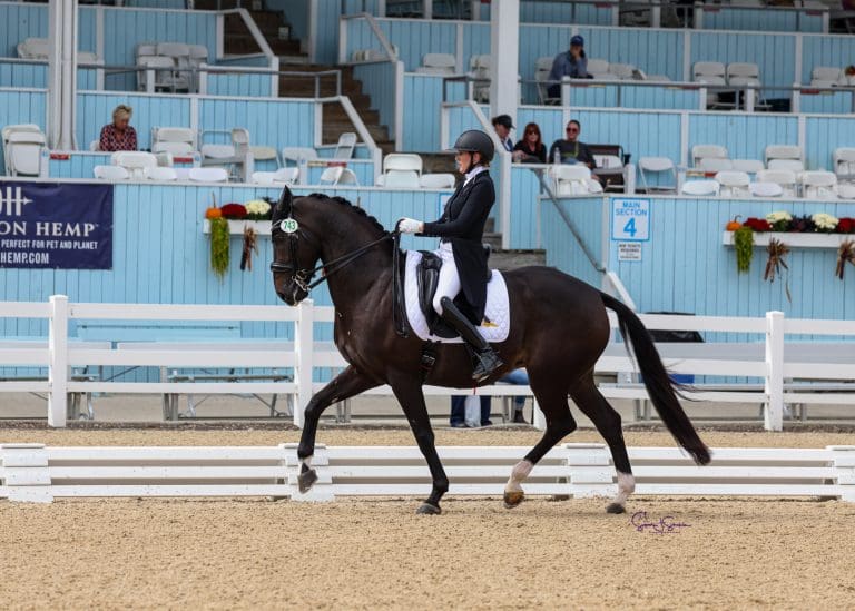 Britany Fraser-Beaulieu and Fürst Foundation topped the FEI CDI1* Intermediaire-I presented by Kentucky Performance Products. (Photo: Susan J. Stickle Photography)