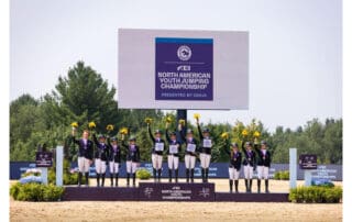 The NAYC Young Rider Team podium