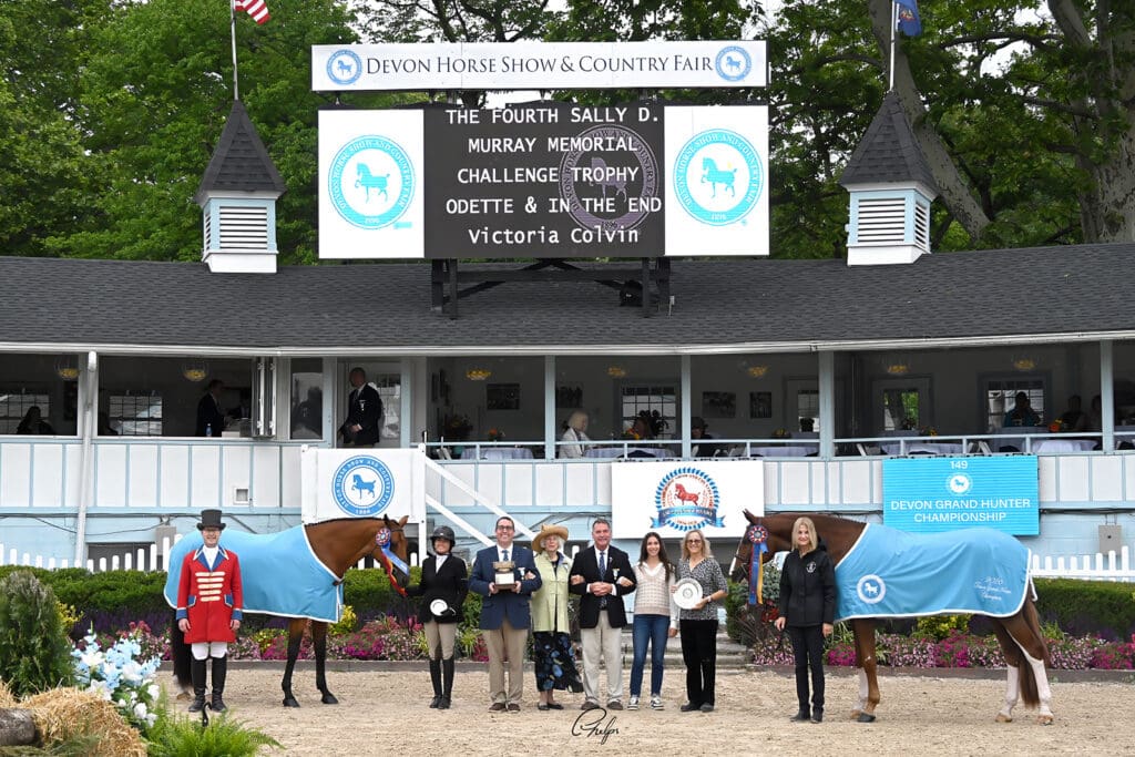 Devon Grand Hunter Co-Champions. ODETTE and In The End ridden by Victoria Colvin. Photo_Phelps Media Group