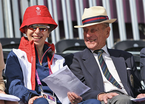 HRH Princess Anne with father Prince Philip