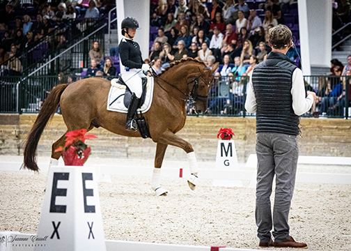 Codi Harrison rode the Danish Warmblood gelding Katholt’s Bossco (by Blue Hors Don Schufro x Michellino)