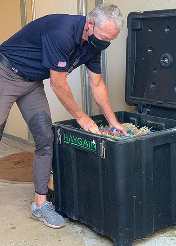 Jan Ebeling keeps his Haygain working