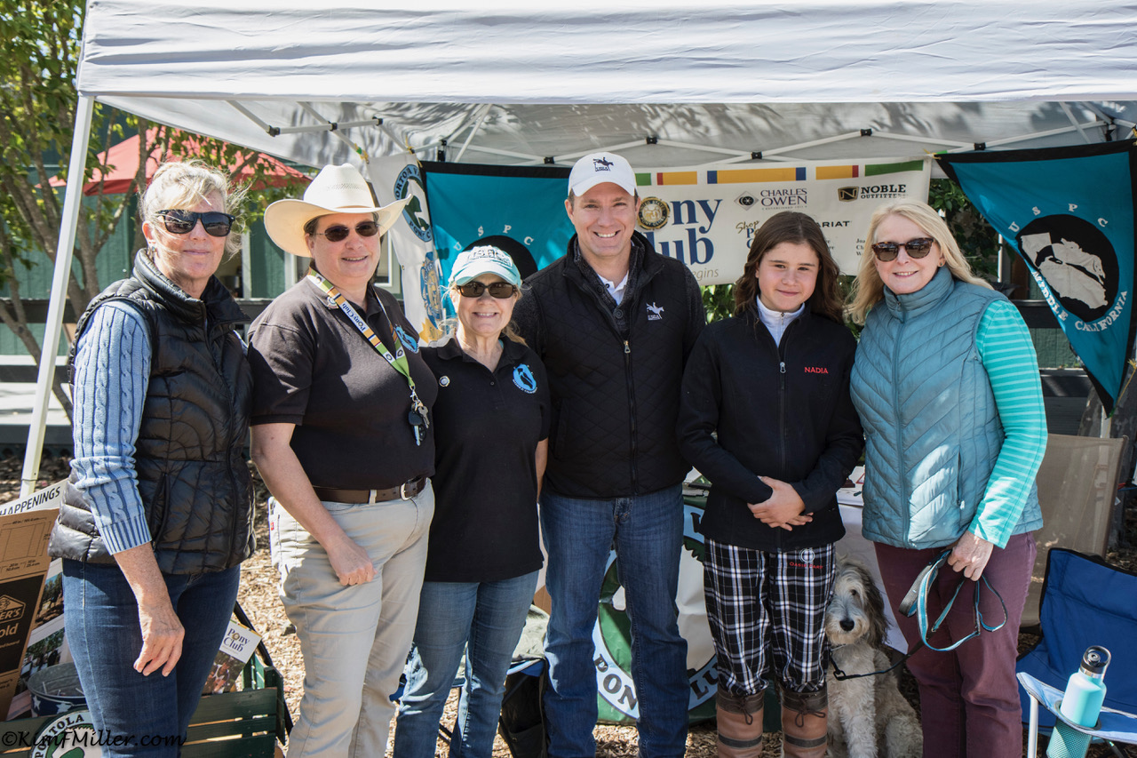 USEA president Rob Burk with Mid-Cal Region Pony Club’s Kathryn Schulz, at the Spring Event at Woodside.  PC: Kim F Miller
