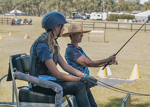 Karen Cherry instructing a driving lesson.