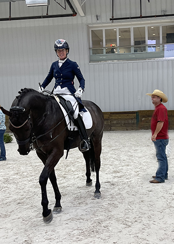Karen Lipp and Tony at the World Equestrian Center, 2022