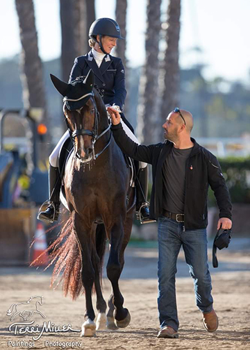 Sabine Schut-Kery with her two men Sanceo and husband Krisztian Kery ©Terri Miller
