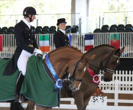 Swedish Olympic teammates Patrik Kittel on Watermill Scandic and Tinne Vilhelmsson Silfven on Divertimento return for the presentation 