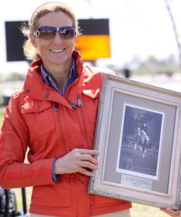 Sharon McCusker with the Carol Lavell Advanced Dressage Prize