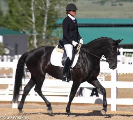 Petra Warlimont and Diva MCG take second place in the Markel USEF/ Young Horse 5-Year-Old Qualifier (Photo: Sue Weakley)