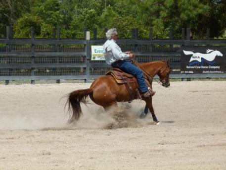 Blair Bynum and Talk About Candy compete at an SBA show at Bynum Farms. Photo by Toni Steed.