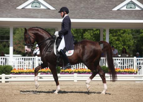 Endel Ots (Wellington, FL) and Taunia Reed's Agastrofos (Briar 899-Hera by Nocturne 877) were second with a 66.842. 2012. (PhelpsPhotos.com)