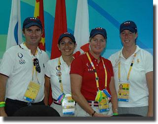 2008 United States Three Day Eventing Olympic Team - Bejing - Phillip Dutton, Gina Miles, Karen O'Connor, and Amy Tryon.Photo: Diana DeRosa