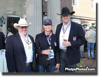 Tim McQuay and Tom McCutcheon with USEF Dressage Chef D'Equipe Eva Salomon.