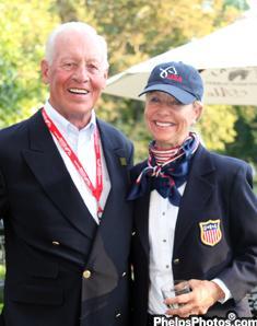 Anne Gribbons enjoys catching up with her former trainer Harry Boldt at the Alltech/FEI World Equestrian Games