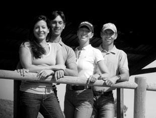 Andrea and David Blake, Shannon and Steffen Peters