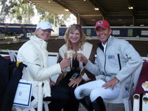 Christine Taurig, DressageDaily's Mary Phelps, and Guenter Seidel