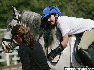 Rebecca Cook and Sydney after her lesson with Debbie McDonald.