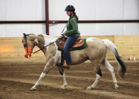 April Therrien takes "Bubba" for a spin.