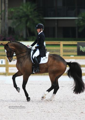 Arlene 'Tuny' Page and Wild One, at the Global Dressage Festival Dressage Classic in their winning ride in the Open Grand Prix. (Photo: Mary Phelps - phelpsphotos.com)
